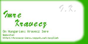 imre kravecz business card